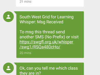 Anonymous SMS Reports